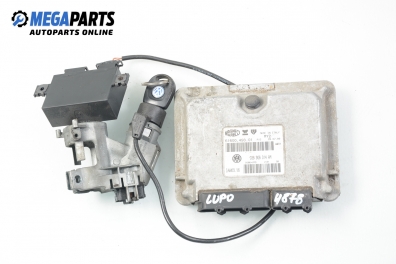 ECU incl. ignition key and immobilizer for Volkswagen Lupo 1.4 16V, 75 hp, 2003 № 036 906 014 AM