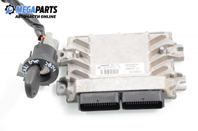 ECU mit zündschlüssel für Dacia Logan 1.4, 75 hp, sedan, 2008 № Siemens 8200483732