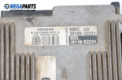 ECU pentru Hyundai Accent 1.3, 75 cp, sedan, 1998 № 39100-22231