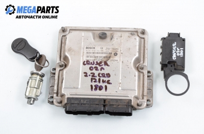 ECU mit zündschlüssel und wegfahrsperre für Chrysler PT Cruiser 2.2 CRD, 121 hp, hecktür, 5 türen, 2002 № Bosch 0 281 010 292