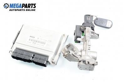 ECU mit zündschlüssel und wegfahrsperre für Honda Civic VII 1.7 CTDi, 100 hp, hecktür, 3 türen, 2004 № Bosch 0 281 011 434