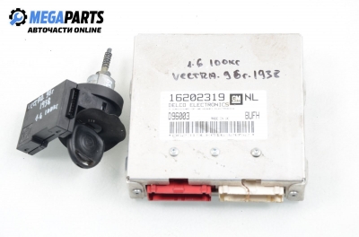 ECU cu cheie de contact și imobilizator pentru Opel Vectra B 1.6 16V, 100 cp, sedan, 1996 № GM 16202319