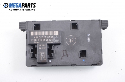 Door module for Mercedes-Benz C-Class 203 (W/S/CL) 2.0 Kompressor, 163 hp, coupe, 2001, position: right № A 203 820 64 26