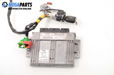 ECU cu cheie de contact for Citroen C3 1.4, 73 hp automatic, 2002 № 9642222380