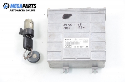 ECU cu cheie de contact pentru Audi A4 (B5) 1.8 20V, 125 cp, sedan, 1995 № BOSCH 0 261 203 938/939