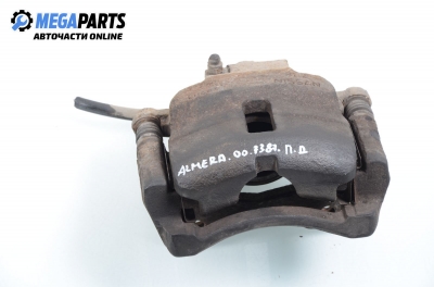 Caliper for Nissan Almera (N16) 2.2 DI, 110 hp, sedan, 2000, position: front - right