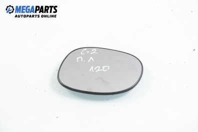 Mirror glass for Citroen C2 1.4 HDi, 68 hp, 2003, position: left