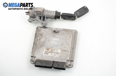 ECU mit zündschlüssel für Volkswagen Polo (9N/9N3) 1.4 FSI, 86 hp, hecktür, 5 türen, 2006 № 03C 906 013 B