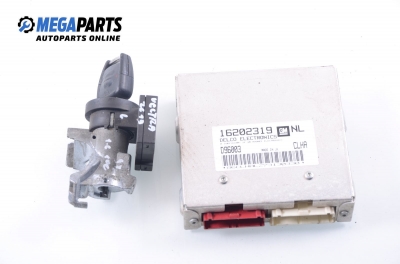 ECU incl. ignition key for Opel Vectra B 1.6 16V, 100 hp, station wagon, 1997 № 16202319