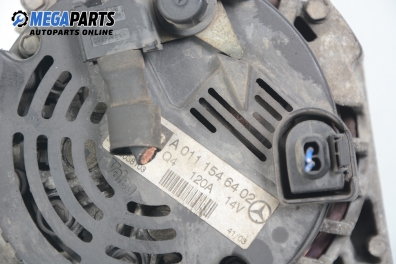 Gerenator for Mercedes-Benz CLK-Klasse 209 (C/A) 2.4, 170 hp, coupe automatic, 2005 № A 011 154 64 02