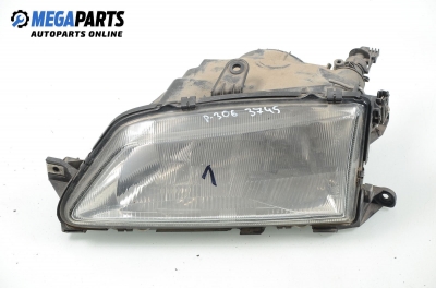 Headlight for Peugeot 306 1.4, 75 hp, hatchback, 5 doors, 1993, position: left