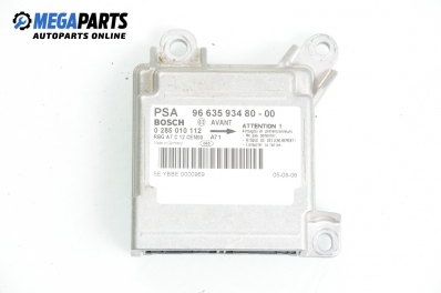 Steuermodul airbag for Peugeot 207 1.4 16V, 88 hp, hecktür, 2006 № 96 635 934 80