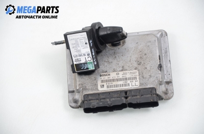 ECU mit zündschlüssel und leser for Opel Astra G 2.0 DI, 82 hp, hecktür, 1998 № Bosch 0 281 001 674