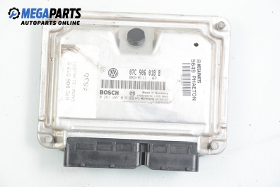 ECU for Volkswagen Phaeton 6.0 4motion, 420 hp automatic, 2002 № Bosch 0 261 207 018 / 07C 906 018 B