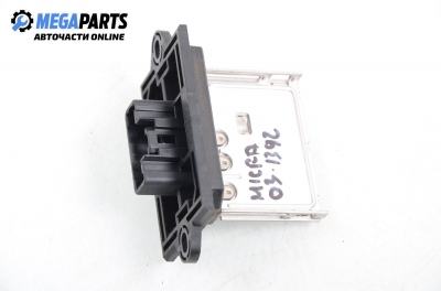 Blower motor resistor for Nissan Micra (K12) 1.2, 80 hp, 2003