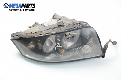 Headlight for Audi A2 (8Z) 1.4 TDI, 75 hp, 2001, position: right Valeo