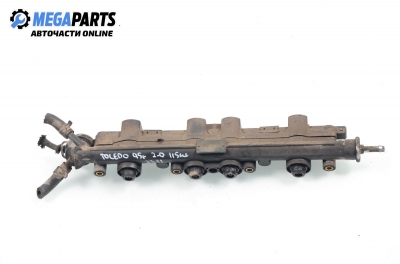 Fuel rail with injectors for Seat Toledo 2.0, 115 hp, sedan, 1995