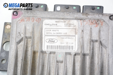 ECU mit zündschlüssel für Ford Focus I 1.8 TDCi, 115 hp, hecktür, 5 türen, 2002 № Delphi DDCR 80927G