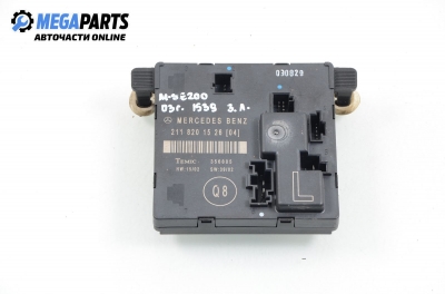 Door module for Mercedes-Benz E W211 1.8 Kompressor, 163 hp, sedan automatic, 2003, position: rear - left № 211 820 15 26