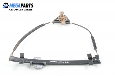 Macara geam cu acționare manuală pentru Volkswagen Jetta 1.6, 70 cp, 5 uși, 1990, poziție: dreaptă - fața