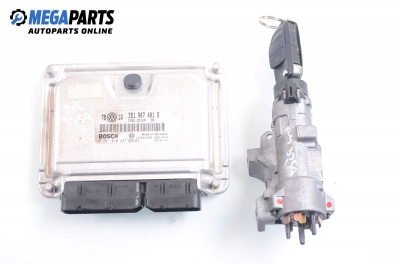 ECU mit zündschlüssel für Volkswagen Passat (B5; B5.5) 2.5 TDI, 150 hp, sedan automatik, 2003 № Bosch 0 281 010 447