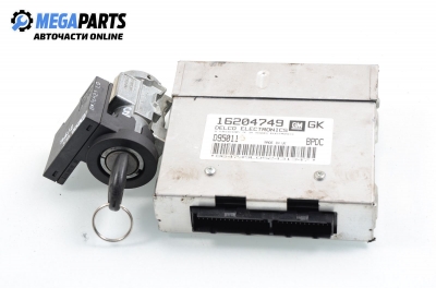 ECU incl. ignition key for Opel Corsa B 1.4, 60 hp, 3 doors, 1995 № GM 16204749