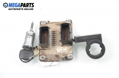 ECU incl. ignition key and immobilizer for Opel Corsa C 1.2, 75 hp, hatchback, 5 doors, 2002 № Bosch 0 261 207 423