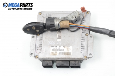 ECU mit zündschlüssel für Citroen C5 2.0 HDi, 109 hp, hecktür, 2001 № Bosch 0 281 010 808