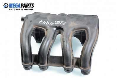 Intake manifold for Peugeot 206 1.9 D, 69 hp, hatchback, 5 doors, 2000