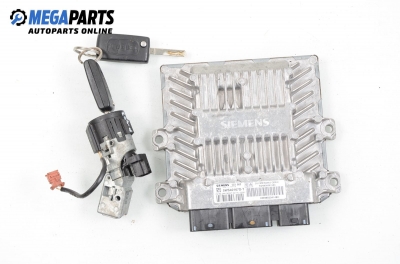 ECU mit zündschlüssel für Peugeot 407 2.0 HDi, 136 hp, sedan, 2004 № 5WS40167D-T