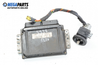 ECU incl. ignition key and immobilizer for Renault Clio II 1.4 16V, 95 hp, 3 doors automatic, 2001 № Siemens S110114000 B