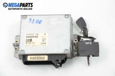 ECU incl. reader and ignition key for Opel Vectra B 2.0 16V, 136 hp, station wagon, 1998 № GM 90 464 731