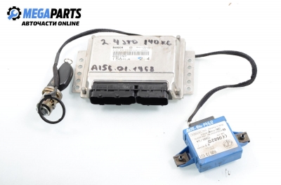 ECU mit zündschlüssel und wegfahrsperre für Alfa Romeo 156 2.4 JTD, 140 hp, sedan, 2001 № Bosch 0 281 010 336