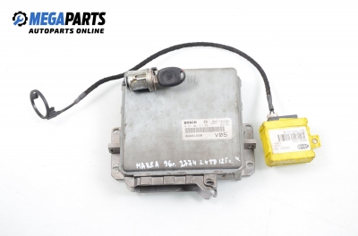 ECU incl. ignition key and immobilizer for Fiat Marea 2.4 TD, 125 hp, station wagon, 1996 № Bosch 0 281 001 517