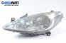 Headlight for Peugeot 307 2.0 HDI, 107 hp, station wagon, 5 doors, 2004, position: left