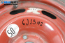 Reserverad for Citroen C4 Hatchback I (11.2004 - 12.2013) 15 inches, width 6 (Preis pro stück)