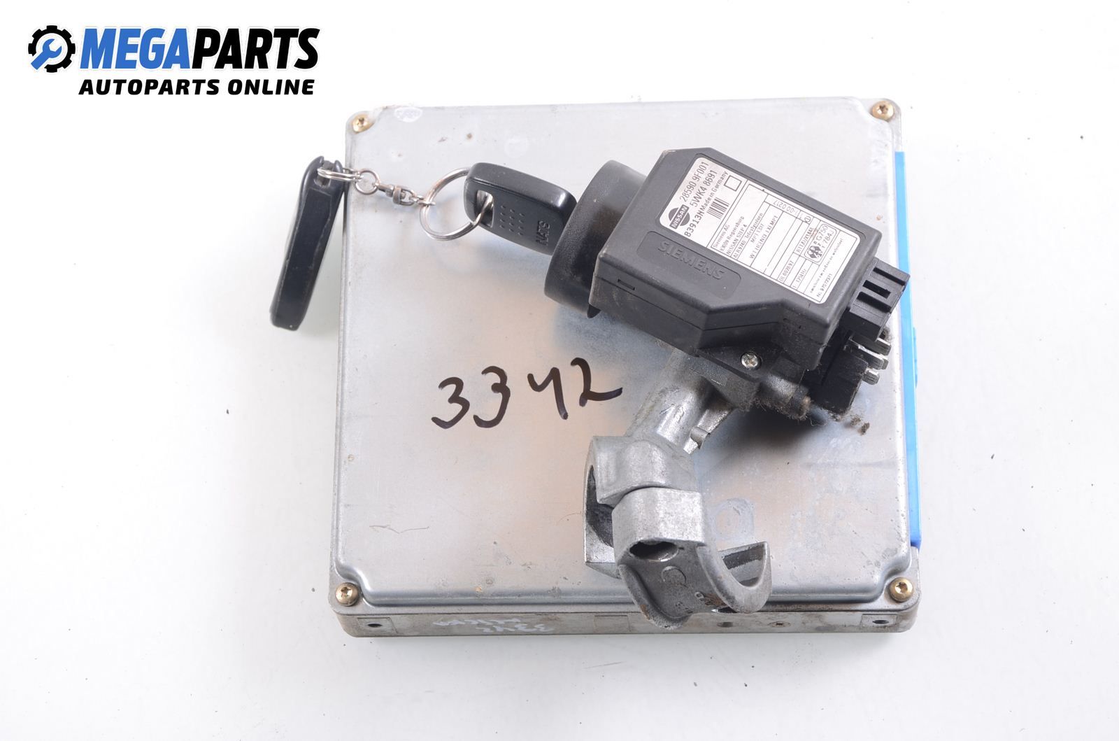 Ecu Incl. Ignition Key And Immobilizer For Nissan Micra (K11C) 1.3 16V, 75 Hp, 3 Doors, 1998 № Bosch 0 261 204 247 Price: € 87.08