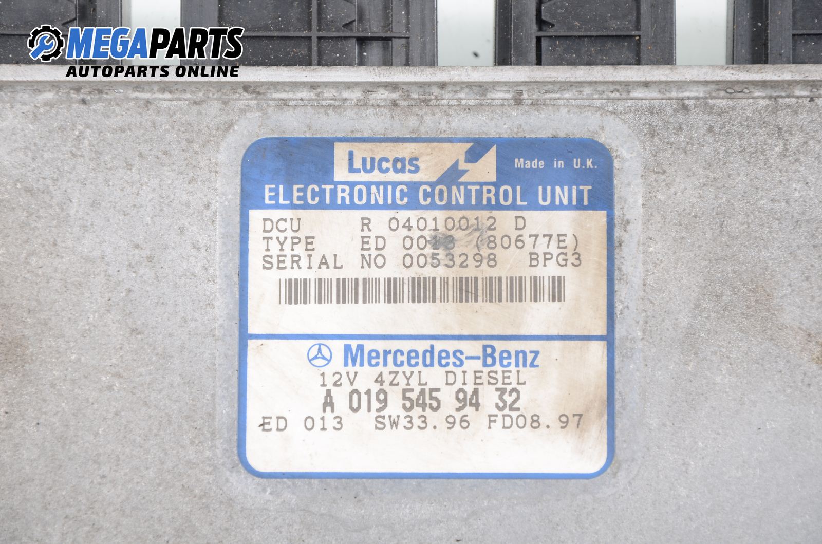 Ecu Incl. Ignition Key And Immobilizer For Mercedes-Benz C W202 2.2 D, 95 Hp, Station Wagon Automatic, 1997 № A 019 545 94 32 Price: € 96.39